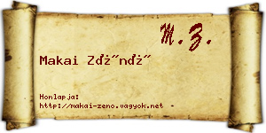 Makai Zénó névjegykártya